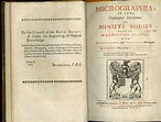Micrographia by Robert Hooke : Archives and Special Collections