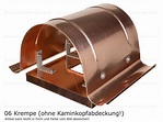 Kaminhaube Kupfer 1,0mm Kaminmaß: BxL= 850x2050mm (zzgl. umlaufend 70 ...
