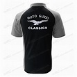 Polo MOTO GUZZI CLASSIC NOIR/GRIS Collection MOTO-GUZZI