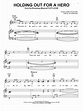 Holding Out For A Hero sheet music by Bonnie Tyler (Piano, Vocal ...