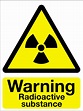 Warning radioactive substance sign - Signs 2 Safety