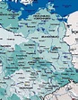 East germany, Map, Detailed map