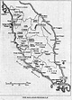 Map of Malayan Peninsula, Allan Robertson, D Co, 1st Bn, Royal Scots ...