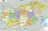 Political Map Of Hungary - Cities And Towns Map