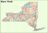 Road map of New York with cities - Ontheworldmap.com