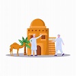 Illustration of muslims doing the pilgrimage 2326416 Vector Art at Vecteezy