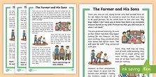 The Farmer and His Sons Story (teacher made)