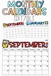 Editable Monthly Calendars | 2023-2024 | Printable Monthly School Year ...