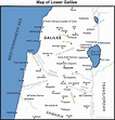 Galilee map - Map of Galilee (Israel)