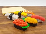 Japanese Eraser 3D Puzzle Eraser Iwako Set of 7 Pieces Sushi - Etsy