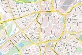 Innenstadt Stadtplan mit Satellitenfoto und Hotels von Leipzig