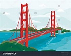Golden Gate Bridge Vector Illustration San 库存矢量图（免版税）1445004278 ...