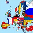 Europe Map With Flags