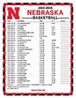 Printable 2022-2023 Nebraska Cornhuskers Basketball Schedule