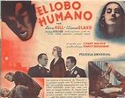 "EL LOBO HUMANO" MOVIE POSTER - "WEREWOLF OF LONDON" MOVIE POSTER