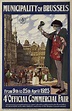 Vintage Broadside Poster: Municipality of Brussels 1923