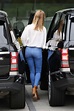 Rosie Huntington-Whiteley Wears PAIGE Hoxton Jeans | The Jeans Blog