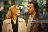 Actress Barbara Rudnik acts with actor Gerd Silberbauer at the set of ...