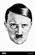 Zeichnung von Adolf Hitler, von H. Oloffs auf Basis einer Hoffmann Foto ...