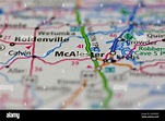 Map of mcalester hi-res stock photography and images - Alamy