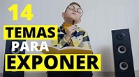 14 TEMAS interesantes para exponer en clase y hacer proyectos👩‍🎓 - YouTube