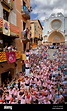Xiquets de Tarragona. "Castellers" menschliche Turm gehen, eine ...