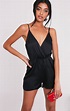 Rosilee Black Strappy Satin Playsuit - Jumpsuits & Playsuits ...