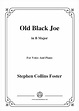 Amazon | Stephen Collins Foster-Old Black Joe,in B Major,for Voice and ...