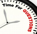 Time For Questions Message Shows Answers Needed Royalty-Free Stock ...