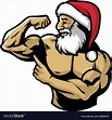 Muscle santa claus show his body Royalty Free Vector Image