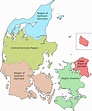 Denmark divided into the five regions: Capital Region of Denmark ...