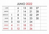 Calendario Del Mes De Junio Del 2022 - 2022 Spain
