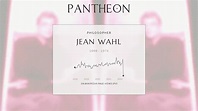 Jean Wahl Biography - French philosopher (1888–1974) | Pantheon