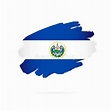 Flag of El Salvador. Vector Illustration. Brush Strokes Stock Vector ...