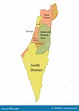 Mapa De Los Distritos Israelíes Ilustración del Vector - Ilustración de ...