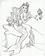 Dibujos de Hermosa Barbie Sirena para Colorear para Colorear, Pintar e ...