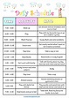 Daily Schedule for Kids - Free Cute Editable Timetable Template