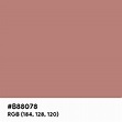 Rose Gold CMYK color hex code is #B88078