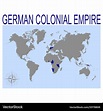 Map german colonial empire Royalty Free Vector Image