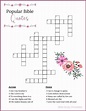 Free Printable Bible Crossword Puzzles