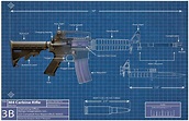 Artwork by Remps Imagination: M4 Carbine Blueprint