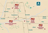 Arizona State University Location Map | Cities And Towns Map