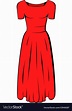 Womens red dress icon cartoon Royalty Free Vector Image