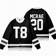 Tate McRae Merch Black & White Jersey Baseball Jacket Uniform Clothes ...