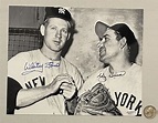 Lot - SIGNED Yogi Berra and Whitey Ford New York Yankees Black and ...