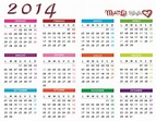 Colorato calendario 2014 tascabile da portare sempre con se