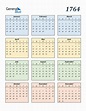 Free 1764 Calendars in PDF, Word, Excel