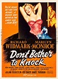 DonÕt Bother to Knock 1952 Vintage Movie Poster | Marilyn monroe movies ...