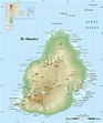 Large detailed physical map of Mauritius. Mauritius large detailed ...