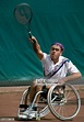 Simon Hatt representing Great Britain in the men's wheelchair tennis ...